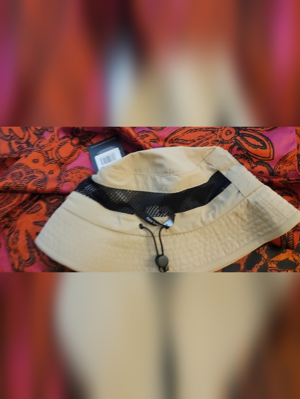 New Balance Beige and Black All Terrain Bucket Hat - Picture 5 of 5